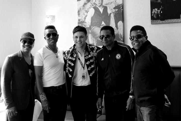 David Boakes with members of the Jacksons